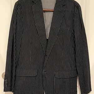 Black-Pinstripe sport coat (M)